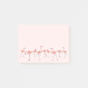 Flamingos Pink Line Post-it Notes