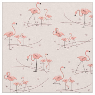 Flamingos Pink Multi fabric