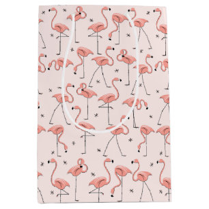 Flamingos Pink Multi gift bag medium