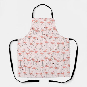 Flamingos Pink small pattern apron