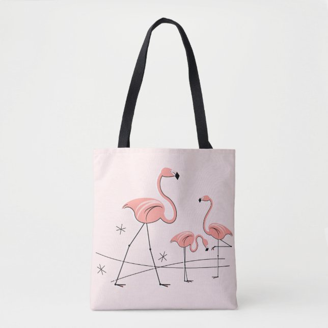 Flamingos Pink Trio 2 all over tote Bag (Front)