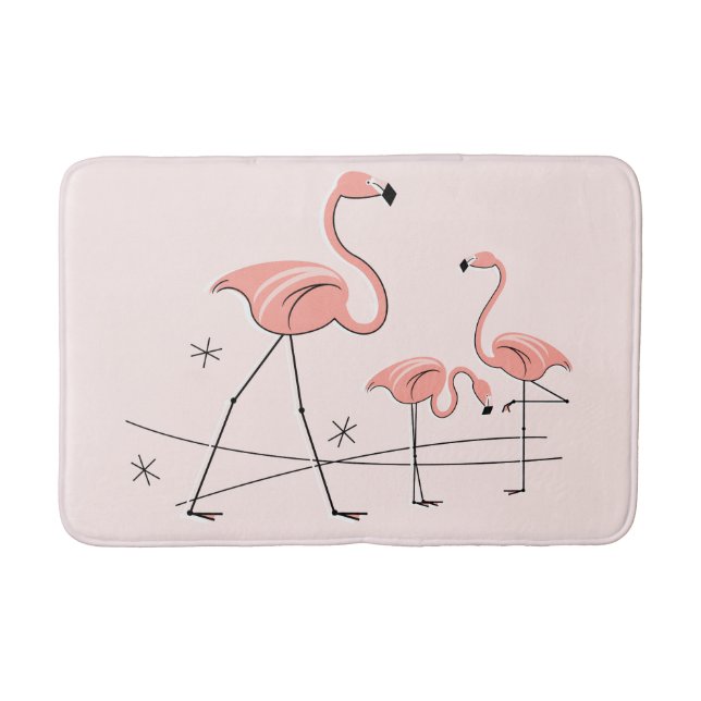 Flamingos Pink Trio 2 bath mat (Front)