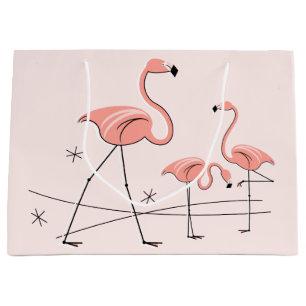 Flamingos Pink Trio 2 gift bag large