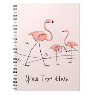 Flamingos Pink Trio 2 Text notebook