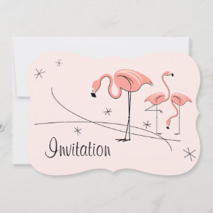 Flamingos Pink Trio 3 invitation bracket