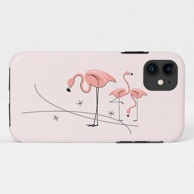 Flamingos Pink Trio 3 iPhone 11 case (Back (Horizontal))
