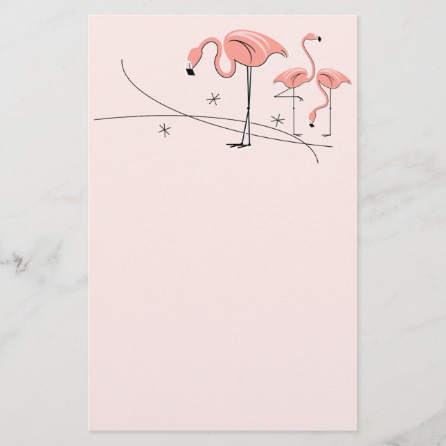 Flamingos Pink Trio 3 stationery (Front)
