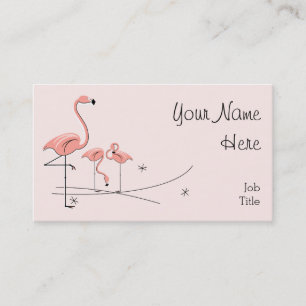 Flamingos Pink Trio 4 business card