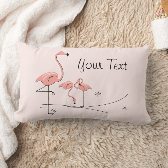 Flamingos Pink Trio 4 lumbar Cushion (Blanket)