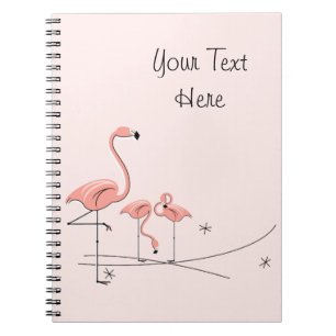 Flamingos Pink Trio 4 Text notebook