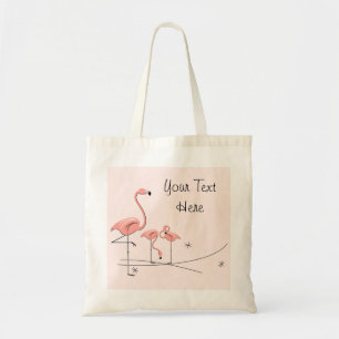 Flamingos Pink Trio 4 'Text' tote bag