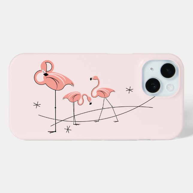 Flamingos Pink Trio iPhone case (Back (Horizontal))