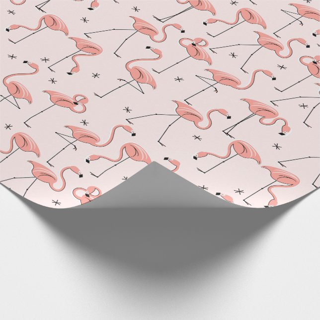Flamingos Pink wrapping paper (Corner)