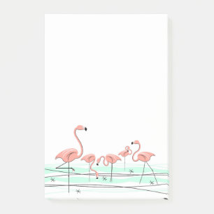 Flamingos post-it notes