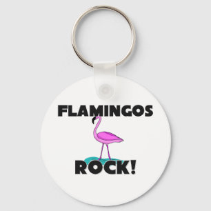 Flamingos Rock Key Ring