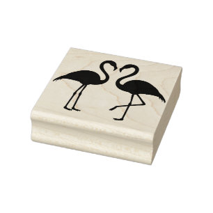 Flamingos Rubber Stamp