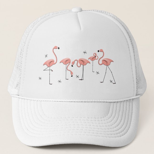 Flamingos Stars group trucker hat (Front)