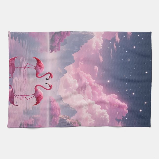 Flamingos Tea Towel (Horizontal)