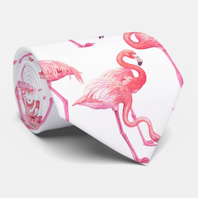 Flamingos Tie (Rolled)