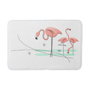 Flamingos Trio 3 bath mat