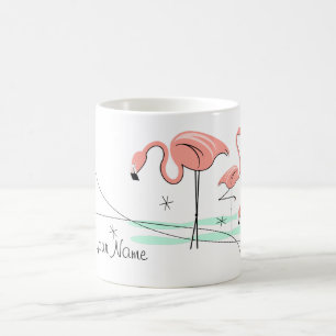 Flamingos Trio 3 'Name' mug