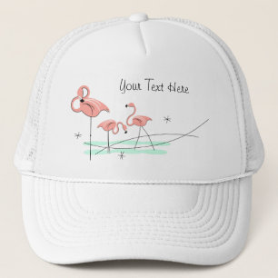 Flamingos Trio 'Text' trucker hat