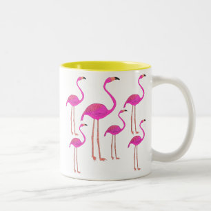 Flamingos Two-Tone Coffee Mug