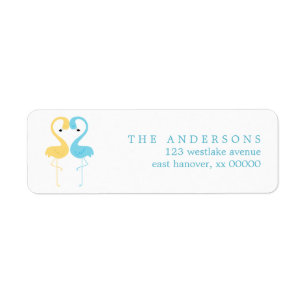 Flamingos Wedding Return Address Label
