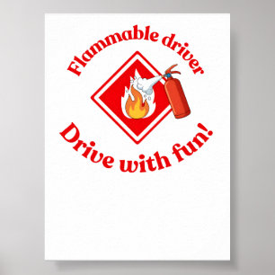 Flammable Driver Trucker   ADR digital download Poster