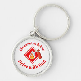 Flammable Driver Trucker | Funny ADR Hazmat Key Ring