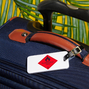 Flammable Gas Safety Label Hazard Warning Sign Luggage Tag