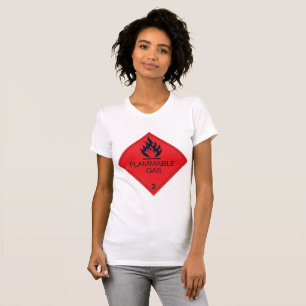 Flammable Gas Safety Label Hazard Warning Sign T-Shirt