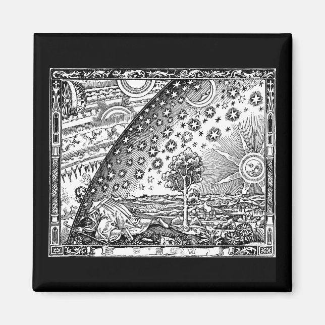 Flammarion Dome Woodcut Engraving Magnet (Front)