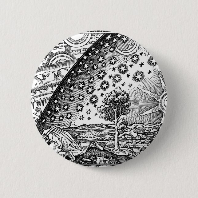 Flammarion Engraving Black And White 6 Cm Round Badge (Front)