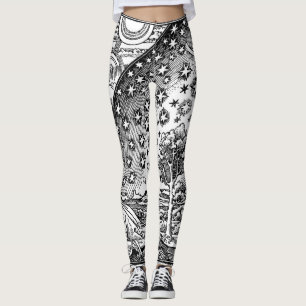 Flammarion Engraving Black and White Leggings