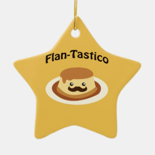 Flan-Tastico! Cute Flan Ceramic Tree Decoration