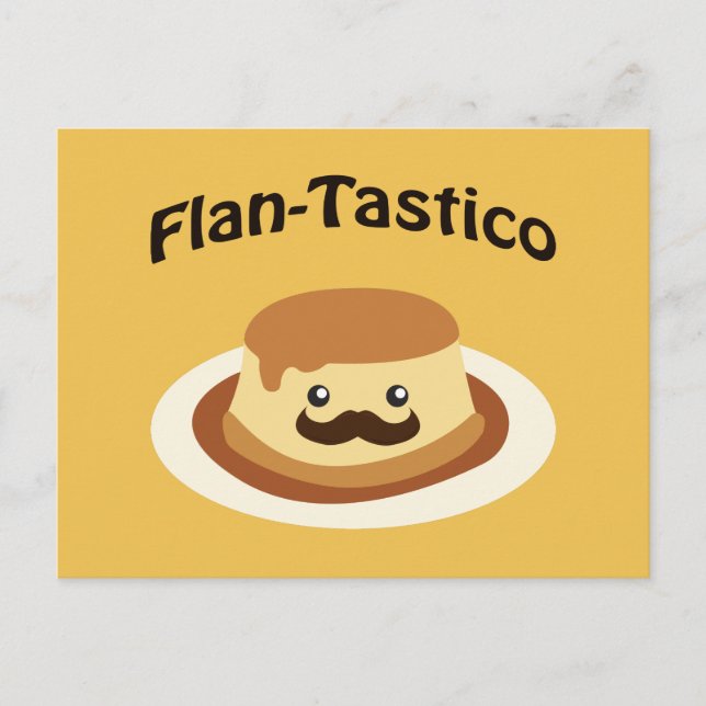 Flan-Tastico! Cute Flan Postcard (Front)