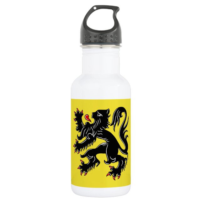 Flanders (Belgium) Flag 532 Ml Water Bottle (Front)