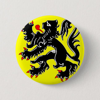 Flanders, Belgium flag 6 Cm Round Badge