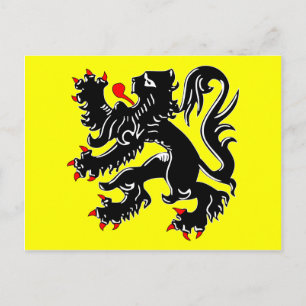 Flanders, Belgium flag Postcard