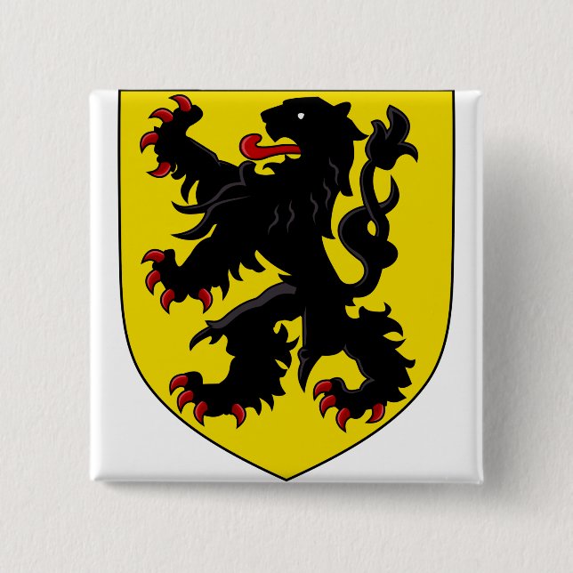 Flanders Coat of Arms 15 Cm Square Badge (Front)