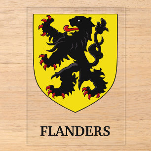 Flanders Coat of Arms Heraldic Lion Acrylic Invitations