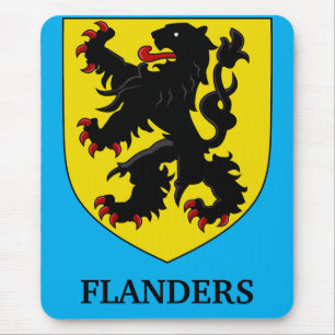 Flanders Coat of Arms Heraldic Lion Mouse Pad