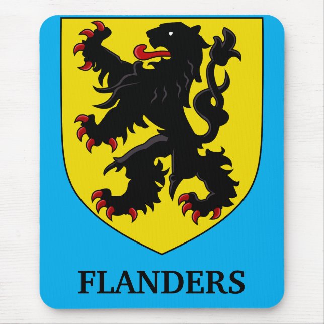 Flanders Coat of Arms Heraldic Lion Mouse Pad (Front)