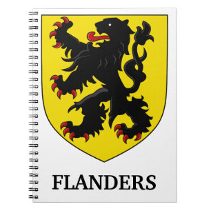 Flanders Coat of Arms Heraldic Lion Notebook