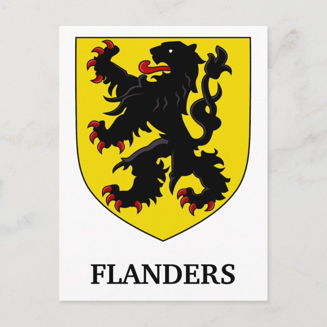 Flanders Coat of Arms Heraldic Lion Postcard (Front)