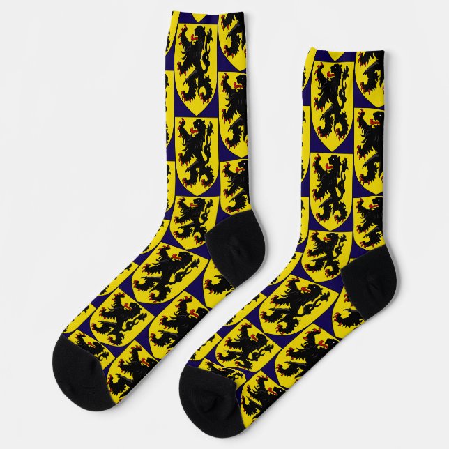 Flanders Coat of Arms Socks (Left)