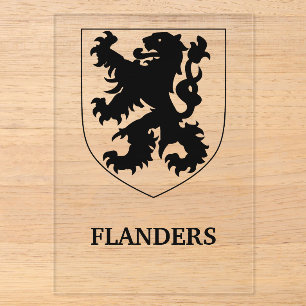 Flanders Lion Graphic Design Art Acrylic Invitations