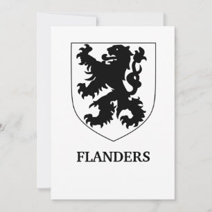 Flanders Lion Graphic Design Art Invitation