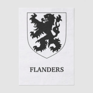 Flanders Lion Graphic Design Art Tissue Paper